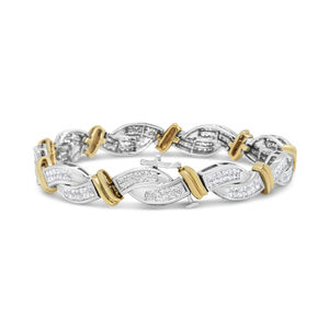 14K Two-Toned Princess-cut Diamond Bracelet (4 cttw, H-I Color, SI2-I1